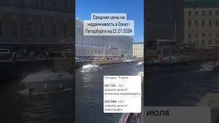 Средние цены на недвижимость в Санкт-Петербурге на 11.07.2024 #юристпонедвижимости #квартирыспб